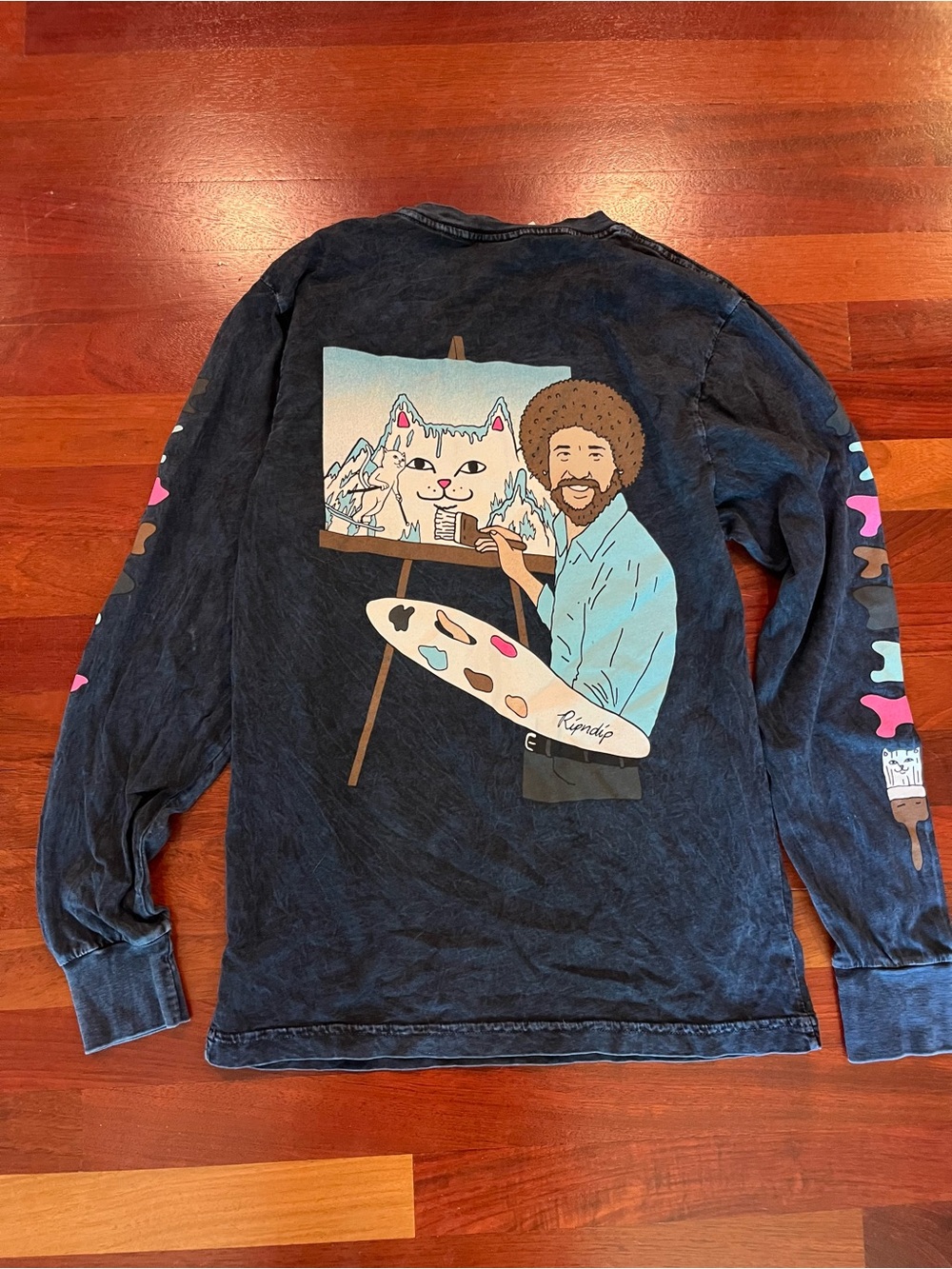 Ripndip Long Sleeve Bob Ross and Nerm Tee Small